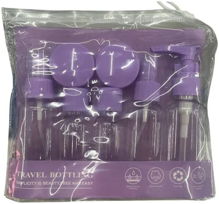 Kit viagem com 7 pçs Lilas - Bella Rosa