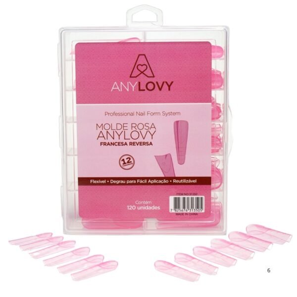 Molde F1 Rosa Francesa Reversa 120pcs - Any Lovy