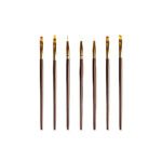 Kit Pincel 7Pcs Cabo Marron - Shop Das Unhas