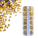 Estojo Strass Dourado 12un - X&D