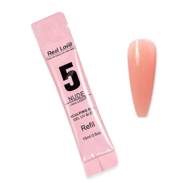 Gel Em Sachê Nude 5 Linha Ligth 15Ml - Real Love