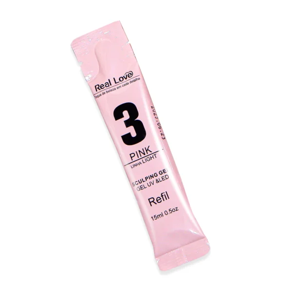 Gel Em Sachê Pink 3 Linha Ligth 15Ml - Real Love