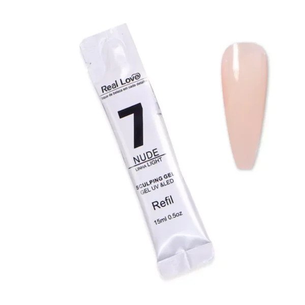 Gel Em Sachê Nude 7 Linha Ligth  15Ml - Real Love