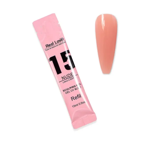 Gel Em Sachê Nude 15 Linha Ligth 15Ml - Real Love