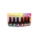 Kit 6 Esmaltes em Gel Aurora Mermaid  UV/Led 10ml Cores Variadas - King Nails