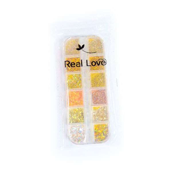 Kit Glitter Dourado 10pcs - Real Love