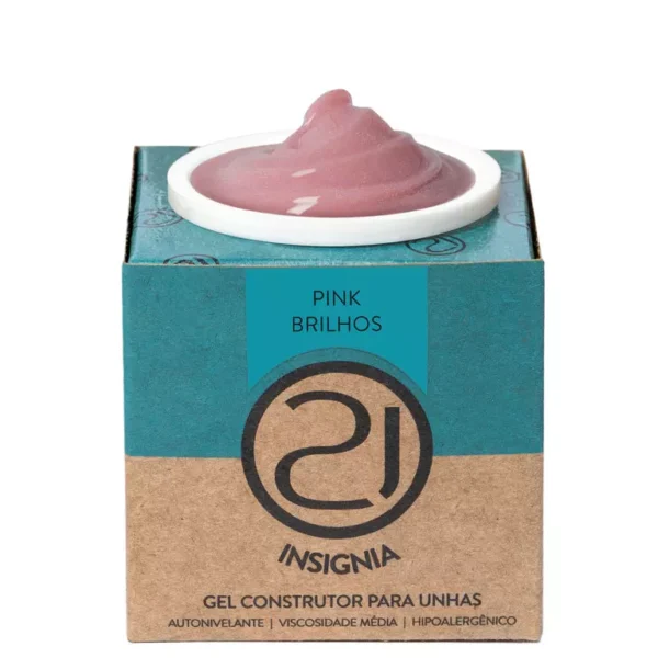 Gel Construtor  Pink Brilho Insignia 34G - Nails 21