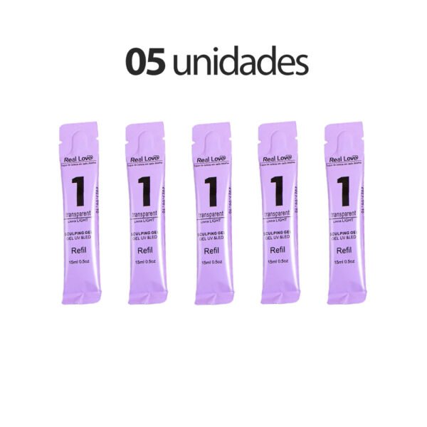 Kit com 5 Sachês 1 Transparent - Real Love