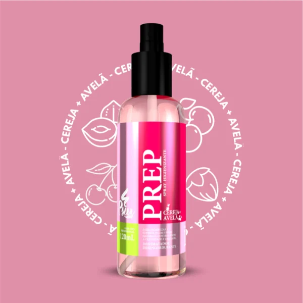 Prep Spray Prep Higienizante Cereja+Avelã Passo 1 120Ml - Psiu