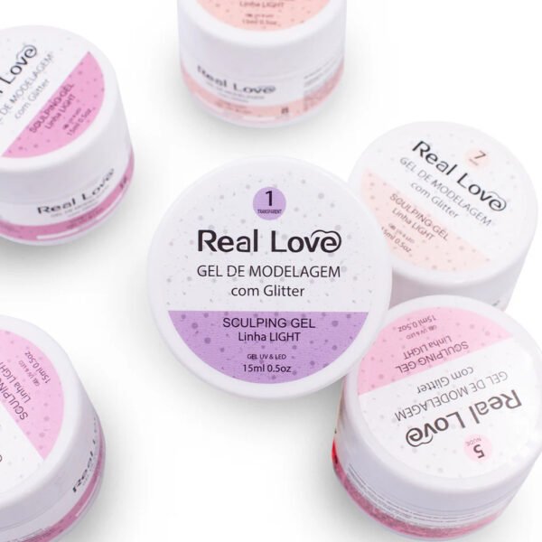 Gel Com Glitter 15Ml Real Love