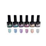 Kit 6 Esmaltes em Gel Aurora Mermaid  UV/Led 10ml Cores Variadas - King Nails - Imagem 2