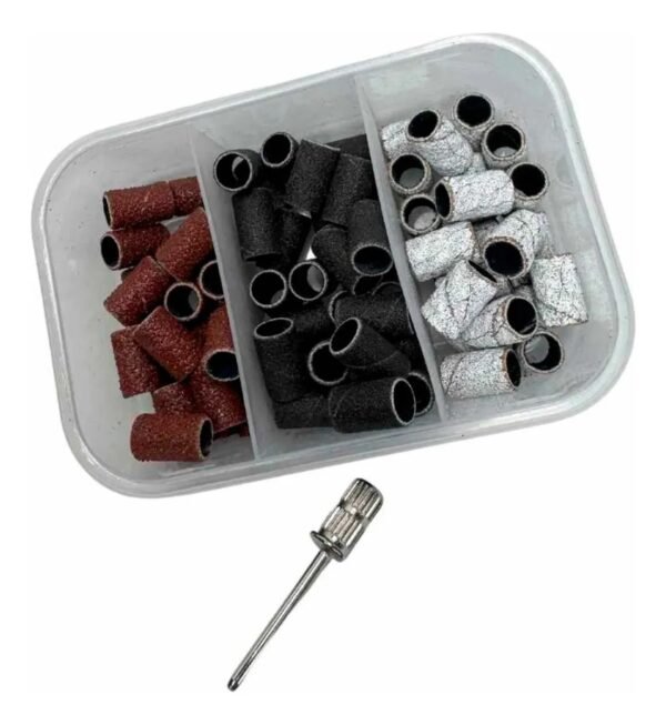 Kit Broca Mandril e Lixa Refil Gramatura #80 #120 #180 - Bella Rosa