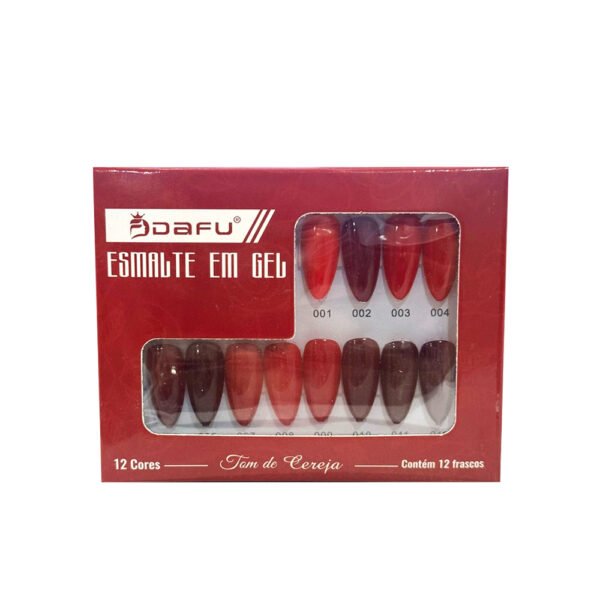 Coleção Esmalte Vermelho 12Un - Dafu