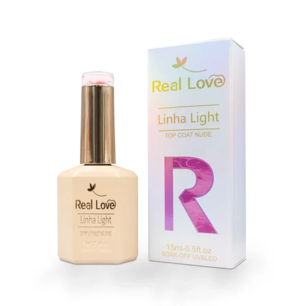 Top Coat Nude Linha Light 15ml - Real Love
