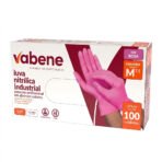 Luva Nitrílica Rosa 100 unid - Vabene