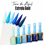 Esmalte Em Gel Coleção Azul  E - Estrela Gold