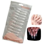 Postiça Soft Gel Tips Bailarina Transparente 120PCS - D&Z