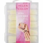 Unha Postiça Extra Longa Bailarina Leitosa 100pcs - Helen Color