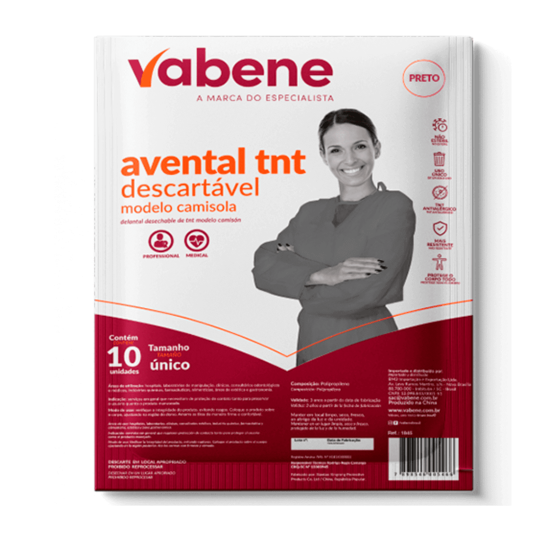868d941b353793bfce99d8e3e7520ae3.png Avental TNT Manga Longa - Vabene - Imagem 1