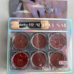 Kit Glitter Vermelho 6pcs Beautiful Nail - Real Love