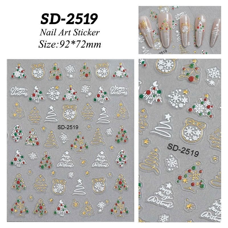 d82c3837f73ce495d7c47e1cfc9e91b5-1.jpeg Adesivo Natal Nail Stickers (SD-2519) - Imagem 1