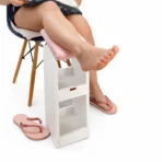 Apoio de Pé Modelo LUX Com Prateleiras em MDF Preto - Imagem 3