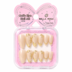 Unha Postiça Almond Decorada 12pcs - Bella Rosa