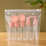 Kit viagem com 7 pçs Rosa - Bella Rosa