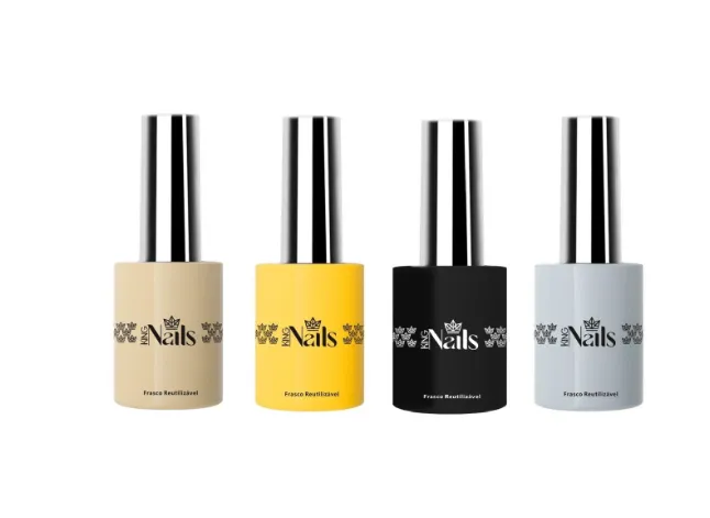 f1aacd0de2e1512d2ee37eec32a09471.webp Frasco Reutilizável Amarelo 15ml - King Nails - Imagem 1